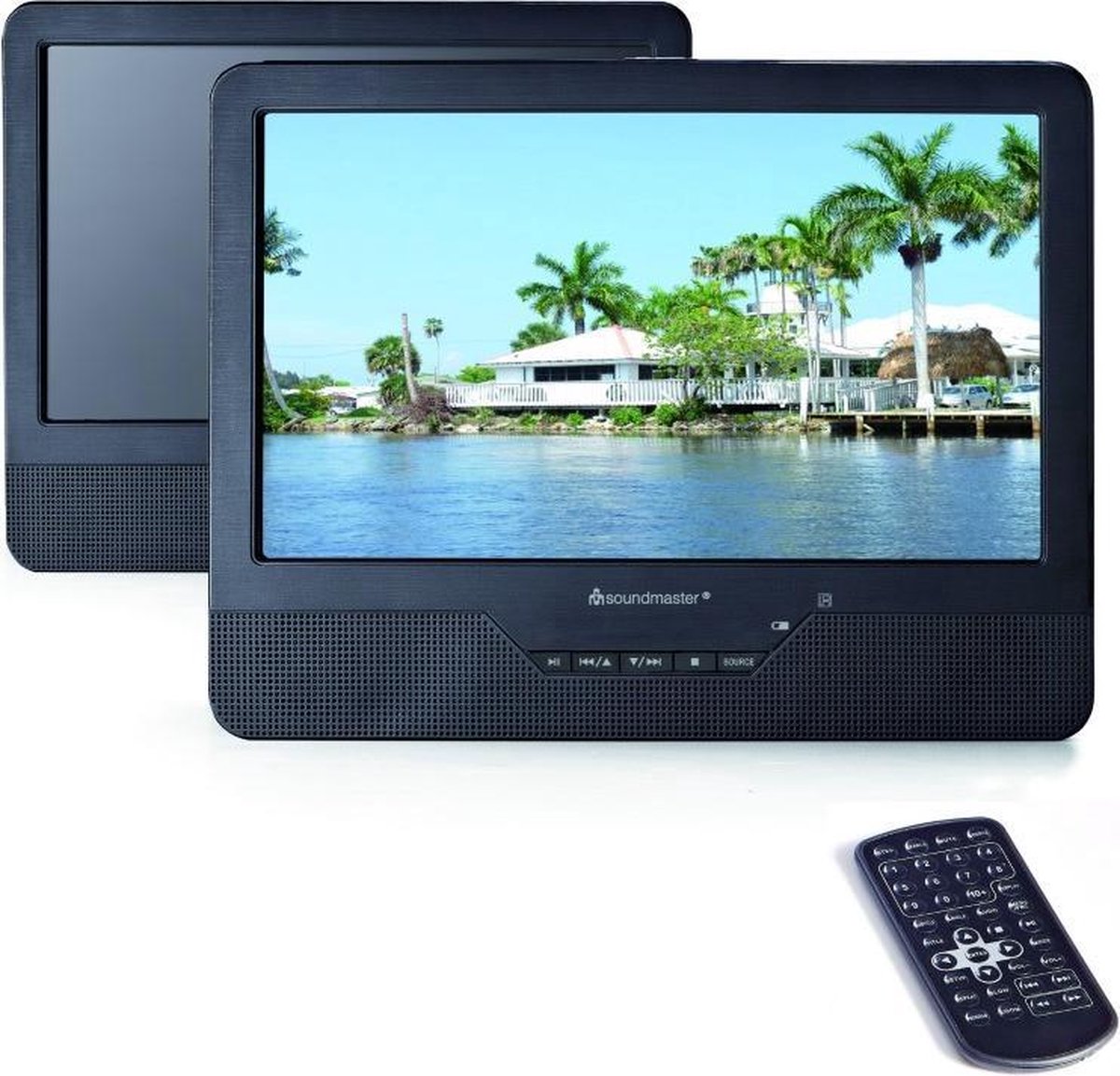 Soundmaster PDB1800 Portable DVD speler met twee 9” TFT-LCD scherm