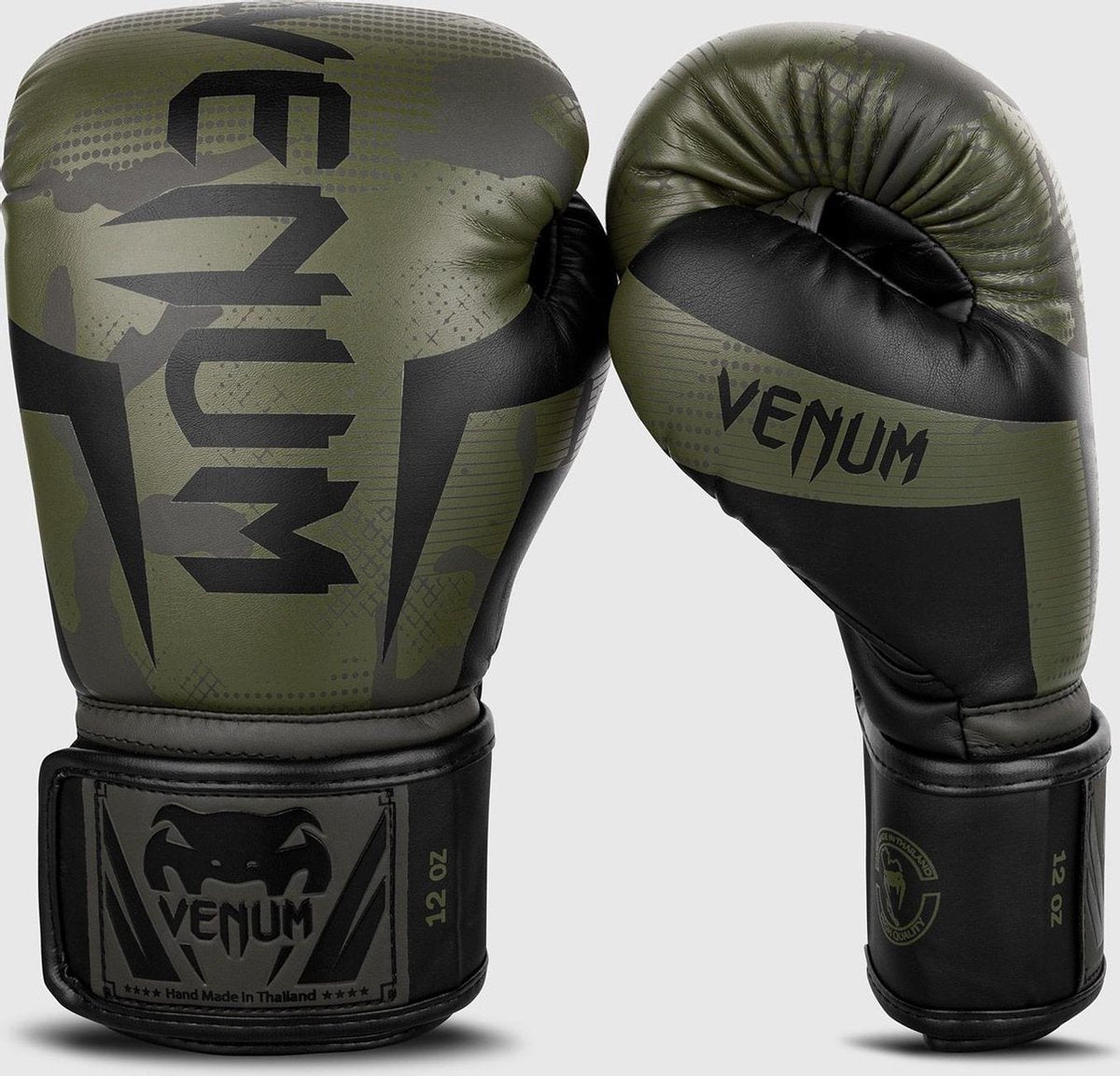 Venum (Kickboks)Bokshandschoenen Elite Khaki Camo Kies hier uw maat Bokshandschoenen: 14 OZ
