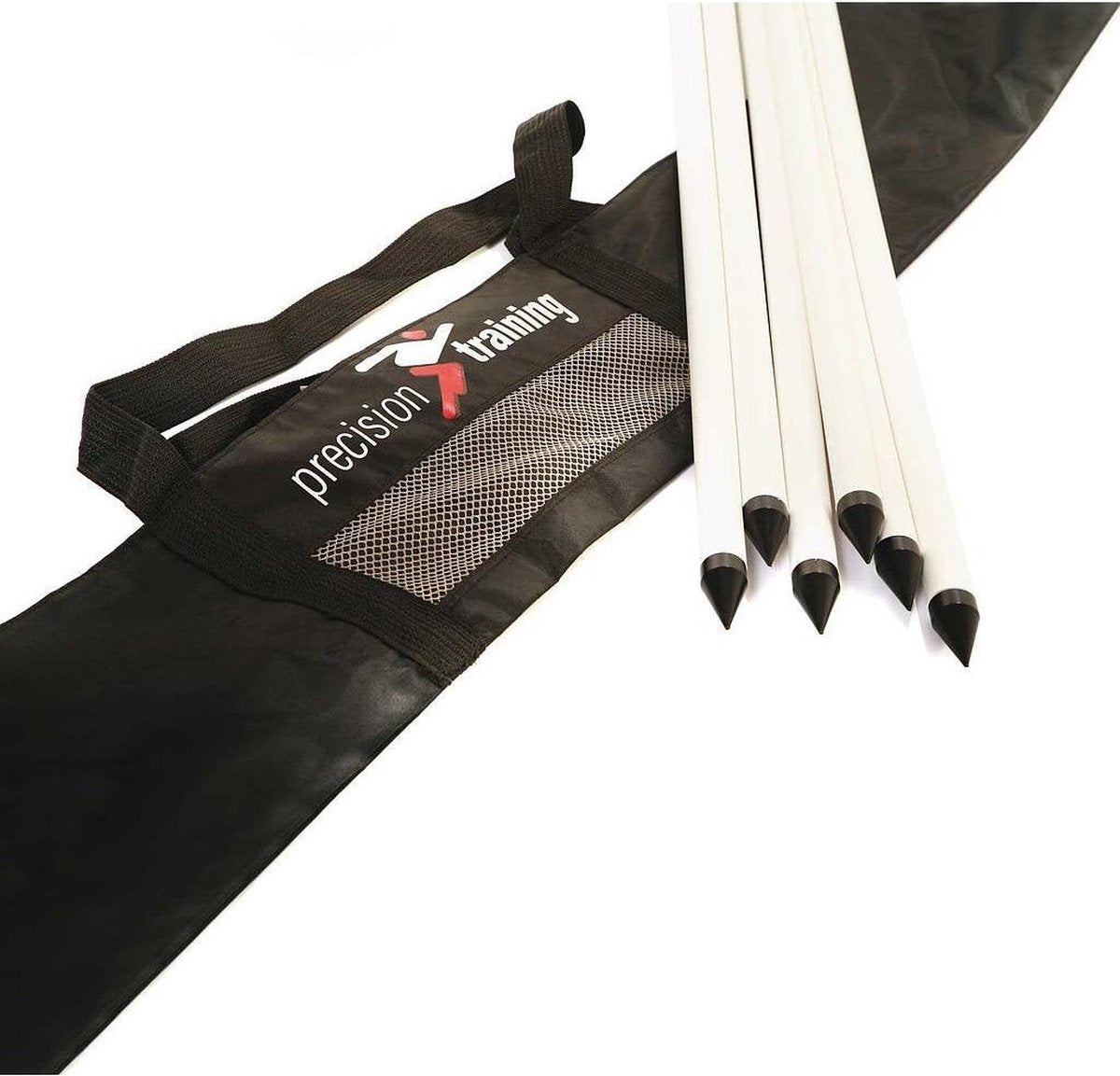 Precision Draagtas Zes Cornervlagstokken Nylon Zwart