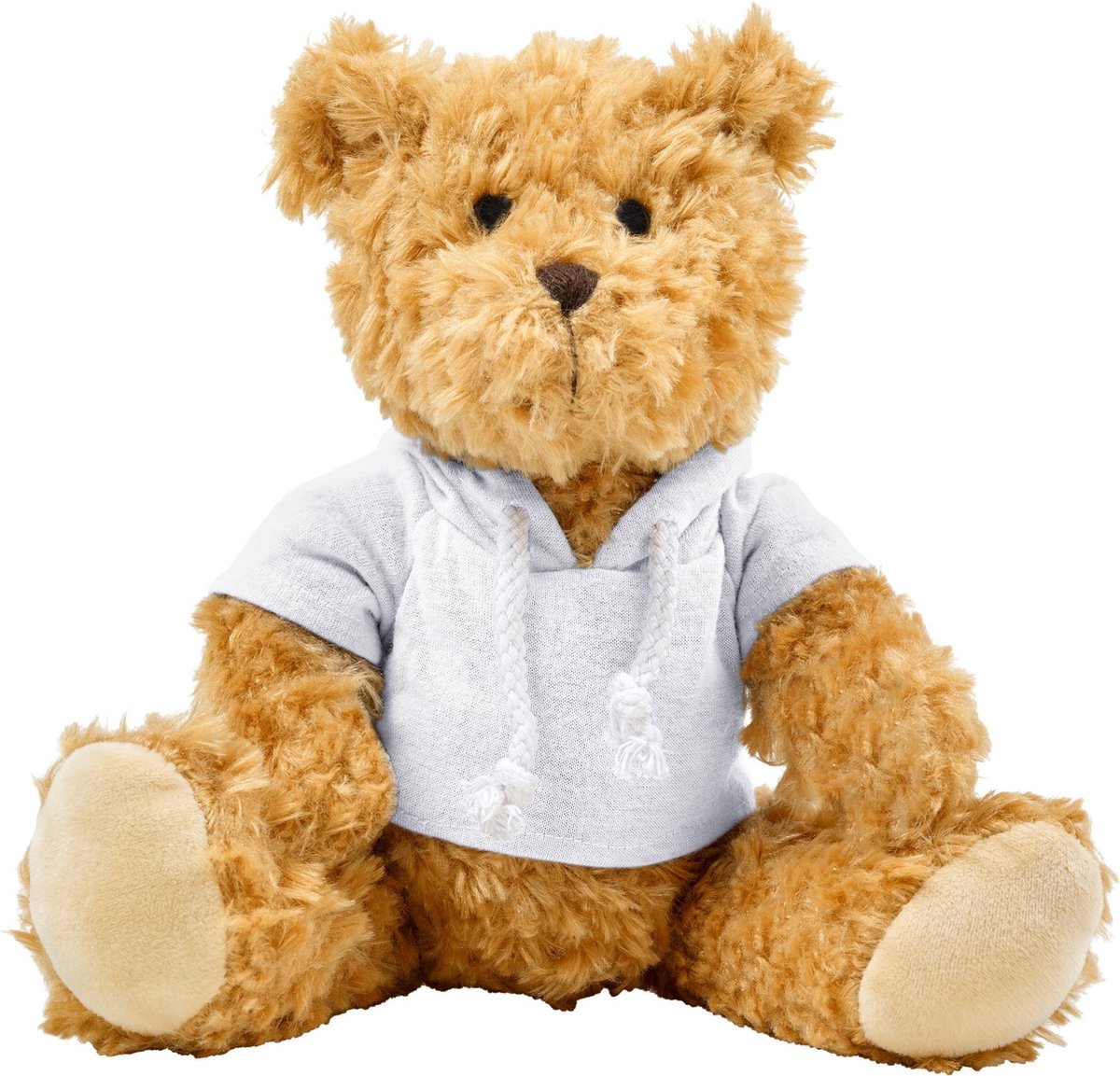Knuffelbeer Pluche - Beer met Hoodie - in 5 kleuren verkrijgbaar -22 x 17 CM