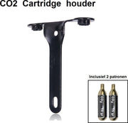 Aluminium Co2 patroon houder inclusief 2x 16gr  CO2 patronen / cartridges / capsules