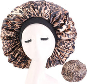 Cabantis Bonnet Satijn - Polyester XXL|Slaapmuts Satijn|Hoofddeksel|Unisex|Luipaard-print