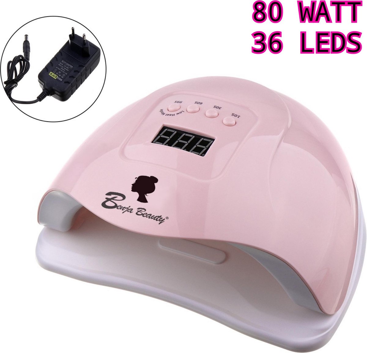BenjaBeauty® Nageldroger 80 Watt 36 Leds|UV lamp gelnagels|gel|gellak|pedicure|manicure|Roze