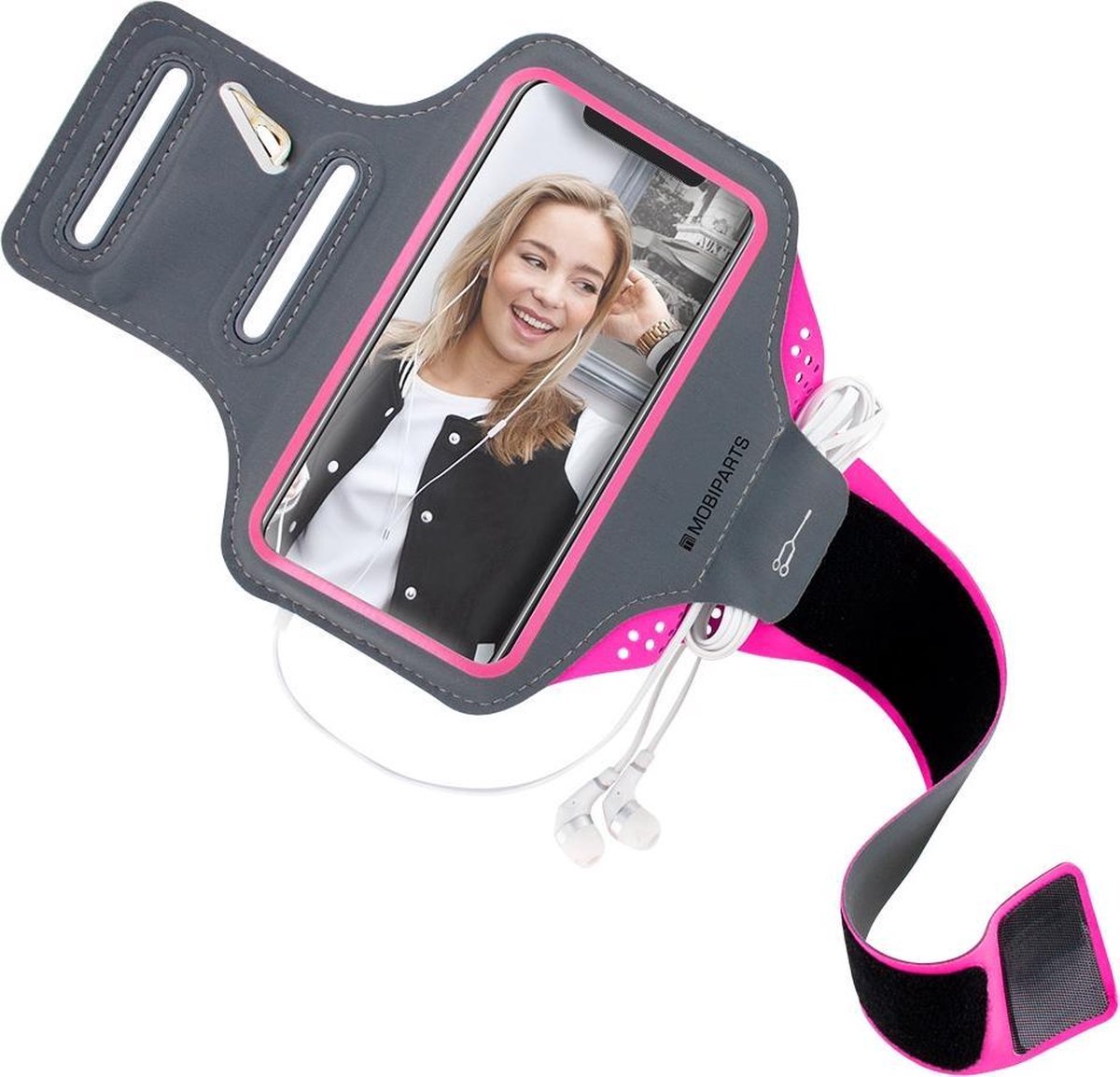 Mobiparts Comfort Fit Sport Armband Apple iPhone XS Max Roze