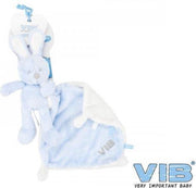 Konijn met doekje pluche blauw
