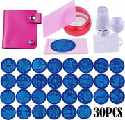 Nail Art Stempelset & Sjablonen - nagel stempel startset - met 30 stempel plaatjes