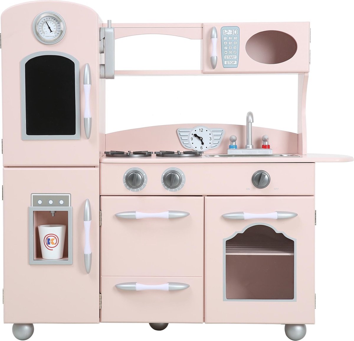 Teamson Kids Roze Houten Speelgoedkeuken Koelkast