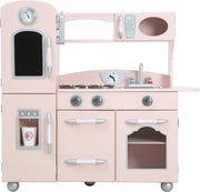 Teamson Kids Roze Houten Speelgoedkeuken Koelkast