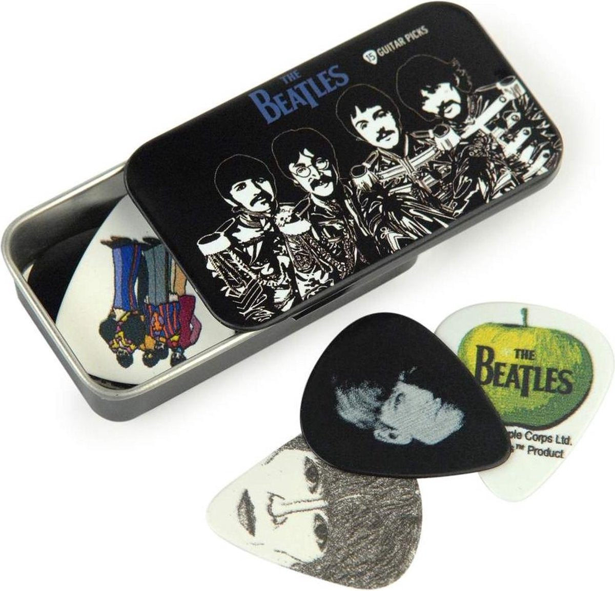 D' Addario The Beatles opbergblikje Sgt. Peppers met 15 plectrums 0.70 mm
