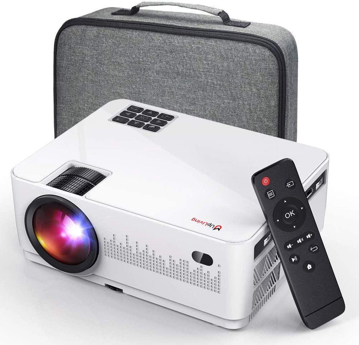 UpLiving LCD Mini Beamer - Input tot Full HD  - 6.000 Lumen - Projector - Mini Beamer - Draagbare Pocket Beamer - Afstandbediening - Draagtas