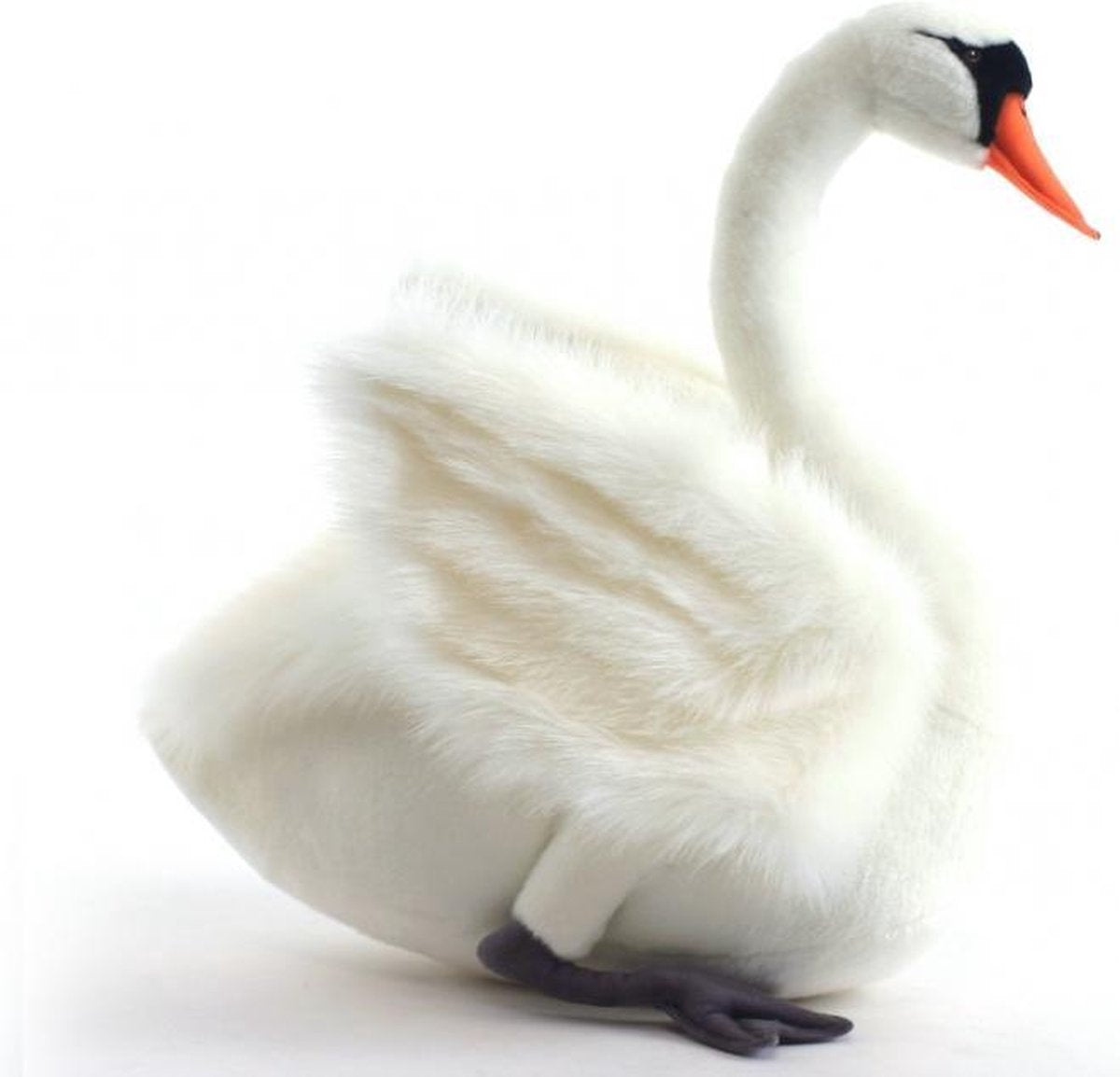 Pluche witte zwaan 29 cm