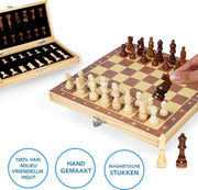Achaté Luxe Schaakbord Van Hout Met Schaakstukken