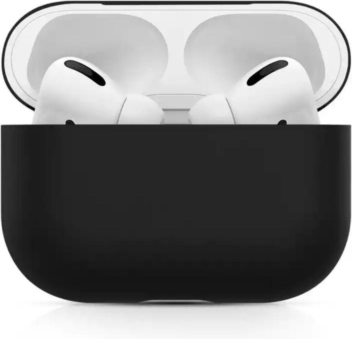 Airpods Pro Hoesje - Airpods Case - Hoesje voor Airpods - Airpods Hoesje Siliconen Case - Airp - Hoesje - Airpods Case Silicone - Airpods Pro Case - Airpods Hoes - Airpods Case Hoesje ~Zwart~ Black~
