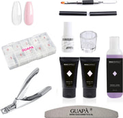 GUAPÀ® Polygel Kit BabyBoom White & Pink | Polygel nagels starterspakket | High Quality 2 x 60 gr