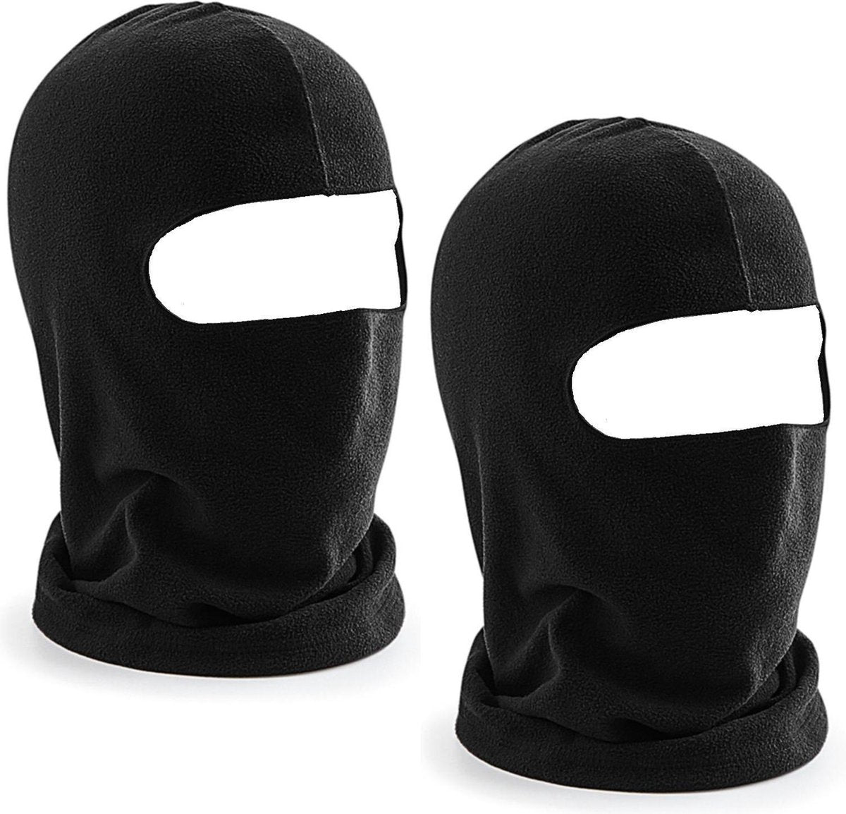 2 x Beechfield Microfleece Balaclava / Bivakmuts Warm Kleur Zwart
