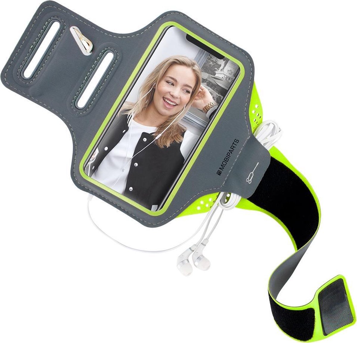Mobiparts Comfort Fit Sport Armband Apple iPhone XS Max Groen