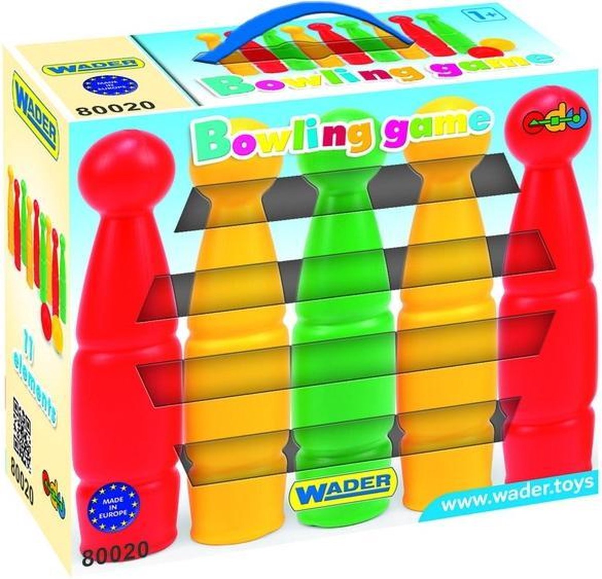 Wader Kregle Bowling Set Met 2 Ballen