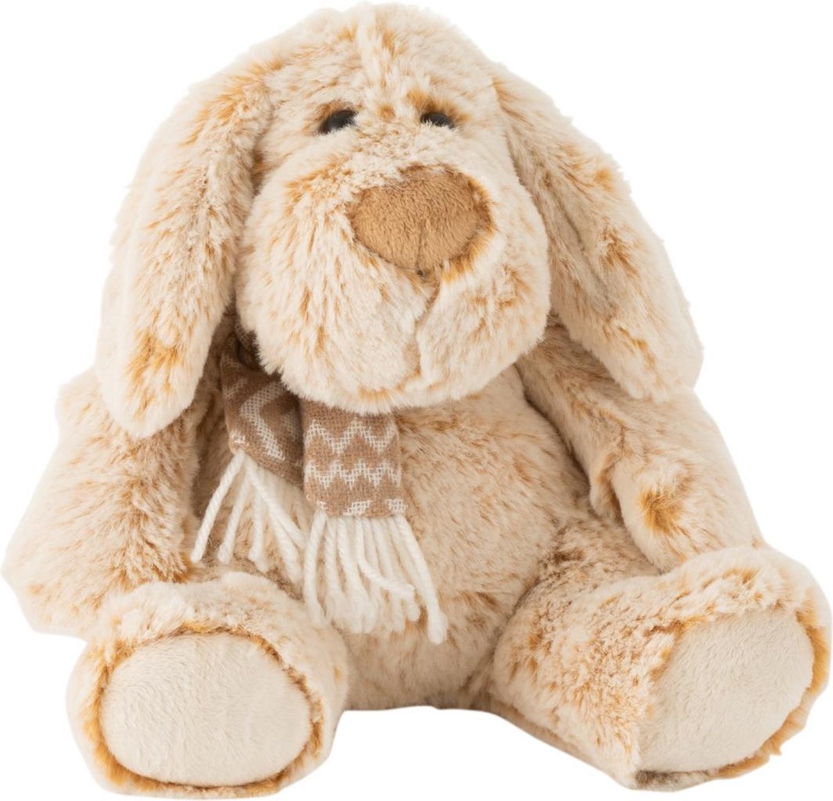 Pluche hond met sjaal S
