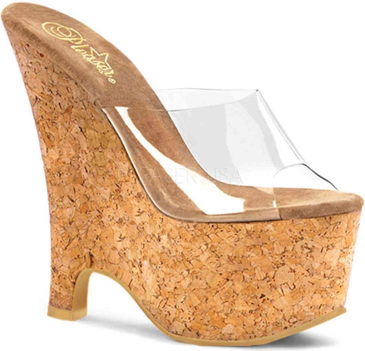 Pleaser Sleehakken -36 Shoes- BEAU-601 US 6 Bruin/Transparant