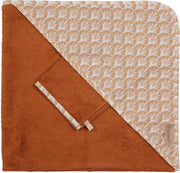 Pericles Badcapeset 80 Cm Katoen/bamboe Bruin/wit