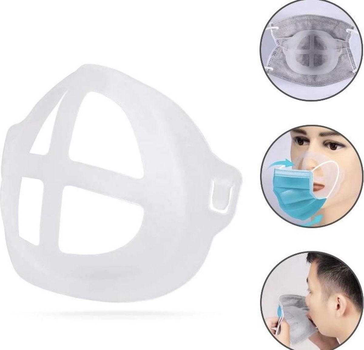 Mondkapje ondersteuning/ Mondmasker / Masker / Innermask - Goed ademen - Geen oorpijn - wasbaar en herbruikbaar - niet medisch