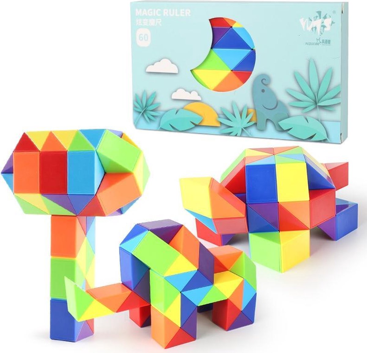Magic Snake/Magic Puzzle - 60 Regenboog (Rubiks Twist)