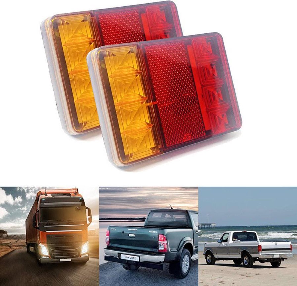 Led verlichting aanhanger - achterlicht aanhanger - boot trailer achterlicht - 12v achterlicht - caravan achterlicht - fietsendrager verlichting