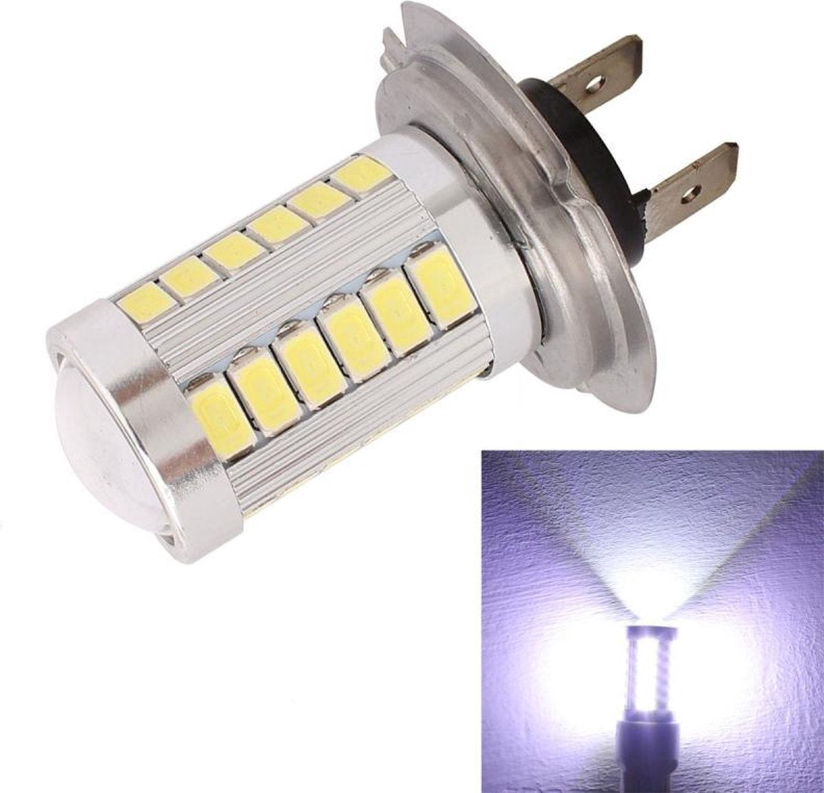 2 STKS H7 16.5 W 990LM 6500 K Wit Licht 5630 SMD 33 LED Auto Brake / Leidende Gloeilamp