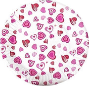 Gerimport Feestborden Love 15 Cm Papier Wit/roze 10 Stuks