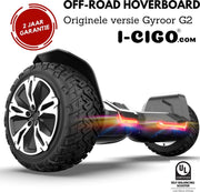 I-CIGO – Originele Gyroor G2- Off-road hoverboard 8.5inch- UL 2272 hoogste niveau veiligheidskeuringscertificaat – uniek App funcite - Bluetooth speakers.