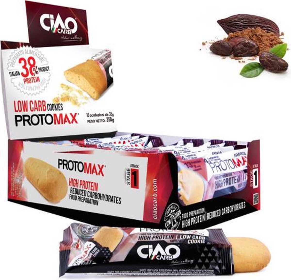 Ciao Carb |   Protomax Cacao | Voordeelpakket | 10 x 35 gram  | Snel afvallen zonder hongergevoel!