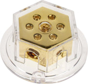 Power distribution block  (gold) 2x50 mm² in / 4x20 mm²