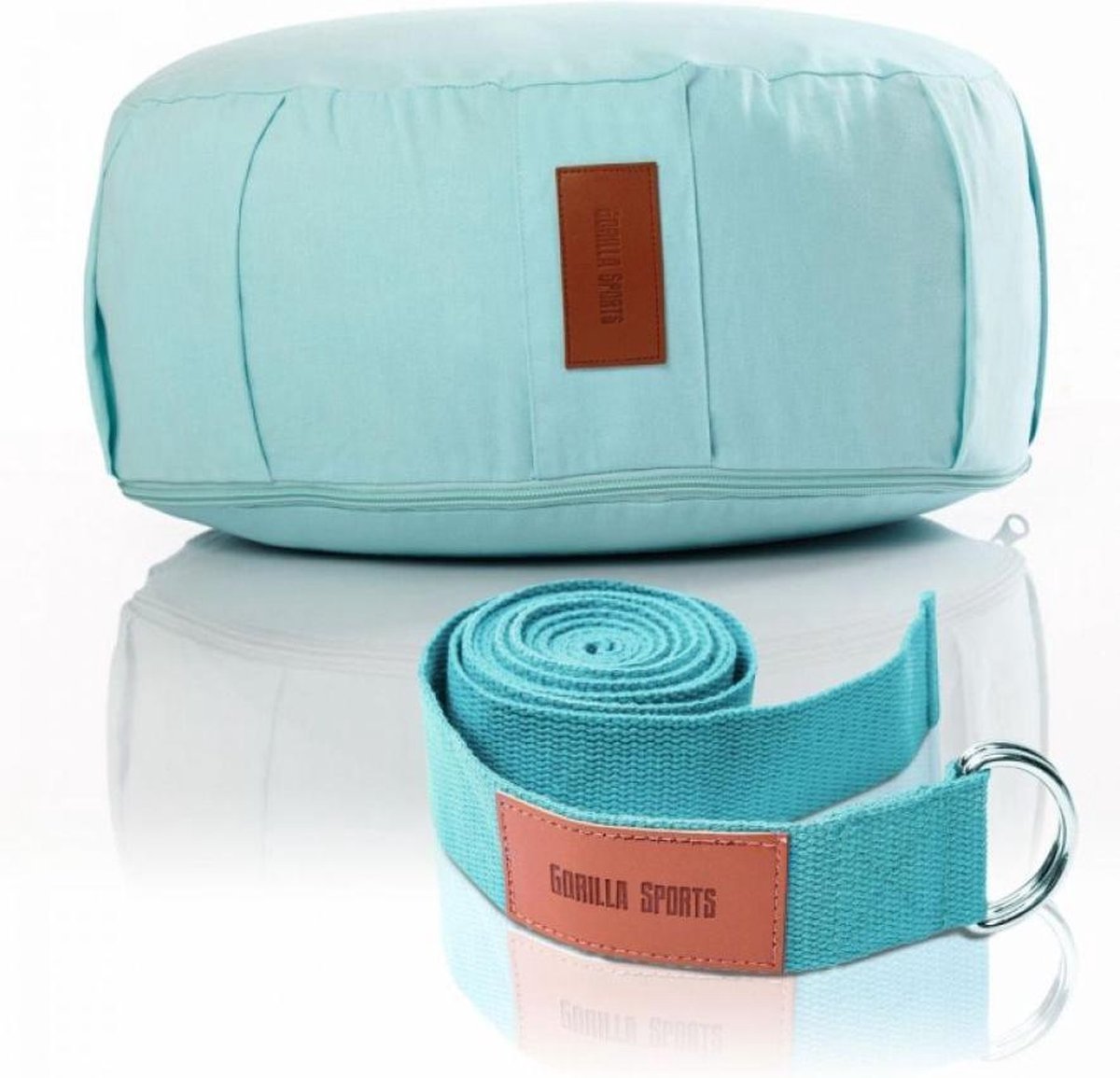 Gorilla Sports Yogaset - Yogakussen en yogariem - Turquoise