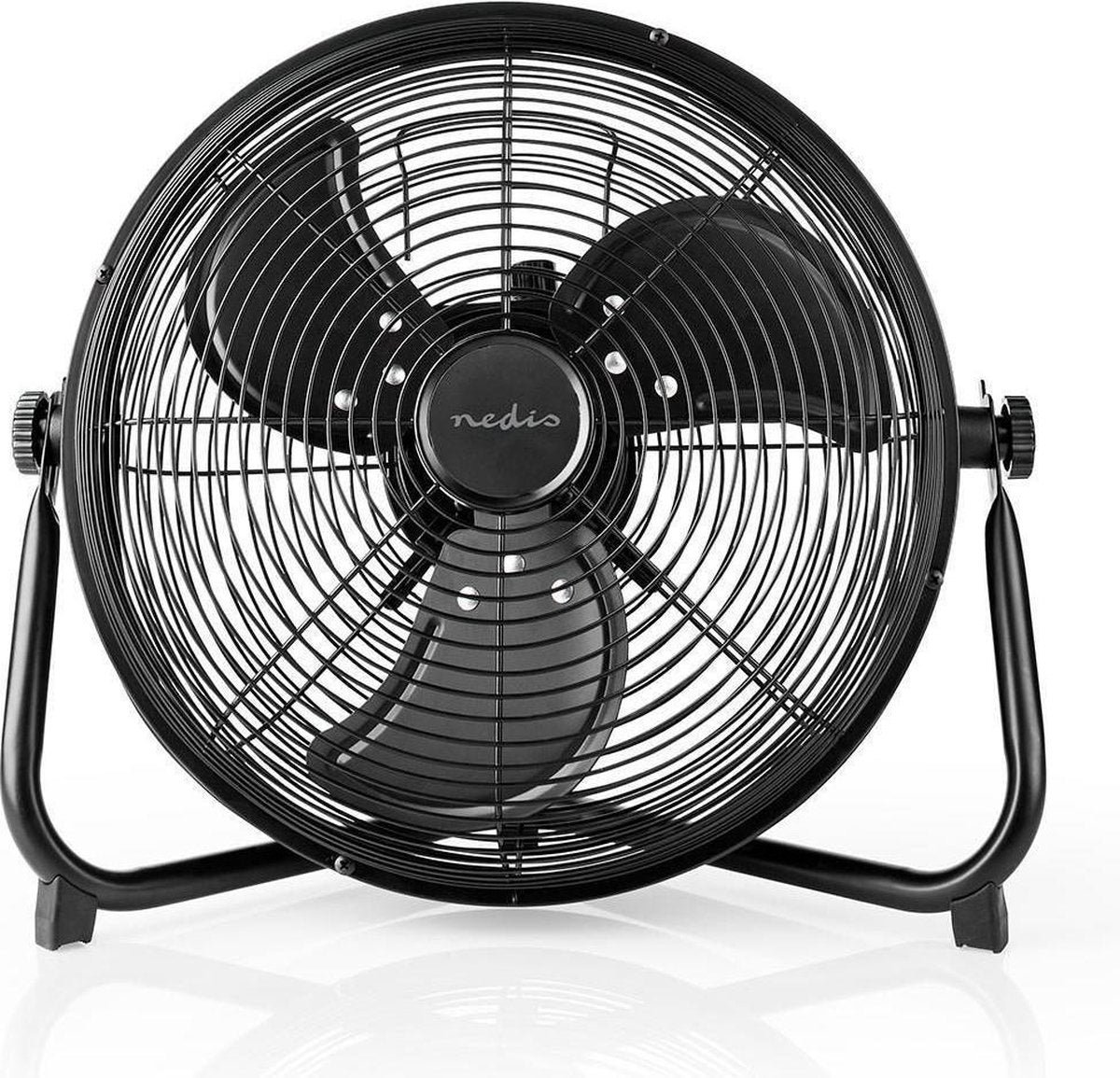 Vloerventilator | 30 cm | Kantelbaar | Oplaadbaar | USB-A | Zwart
