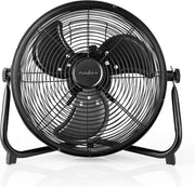 Vloerventilator | 30 cm | Kantelbaar | Oplaadbaar | USB-A | Zwart