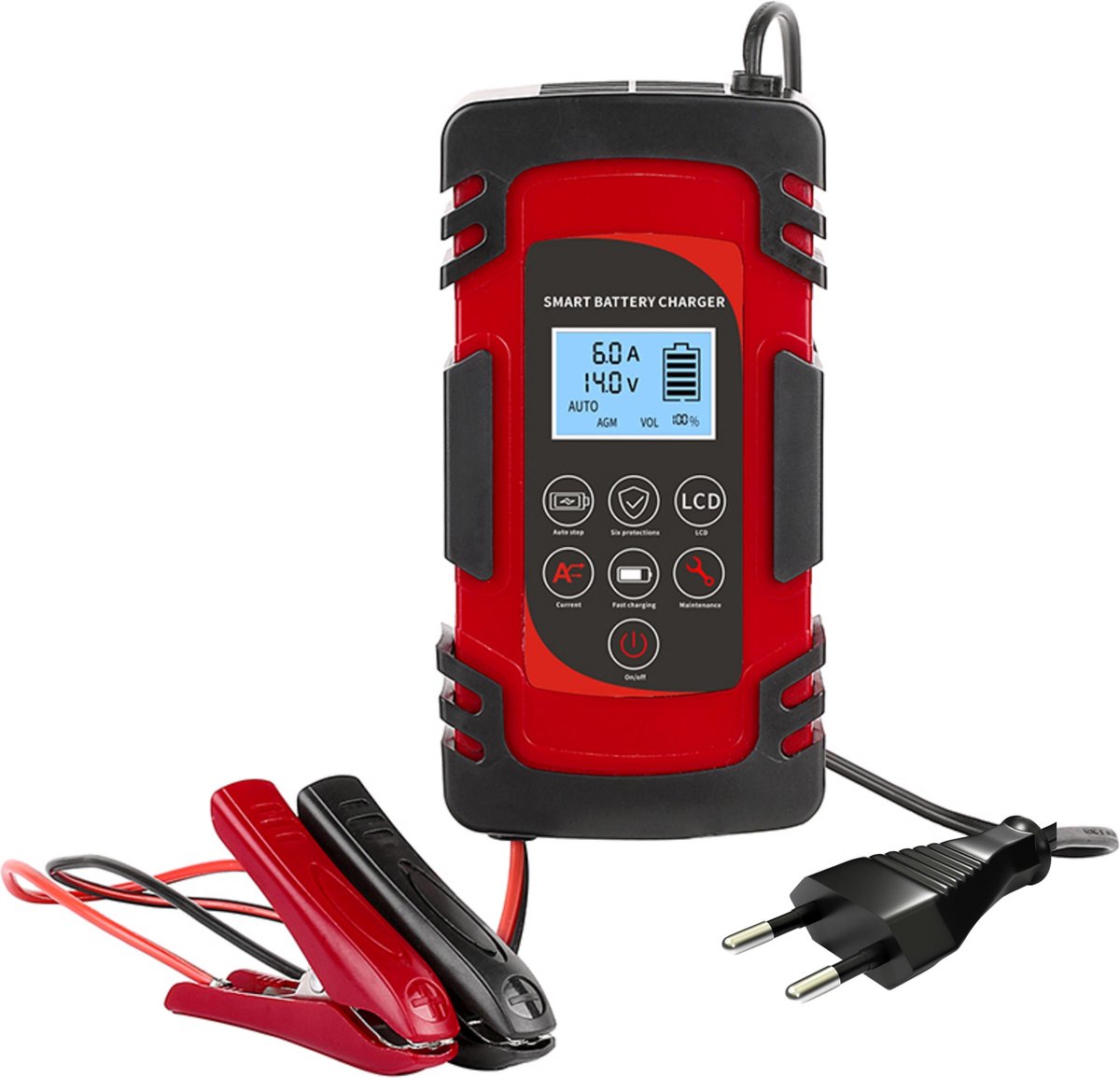Acculader - 12/24V 4/6/8A - Reparatiemodus - Druppellader - Accu Lader voor Auto / Motor / Scooter / Boot / Camper