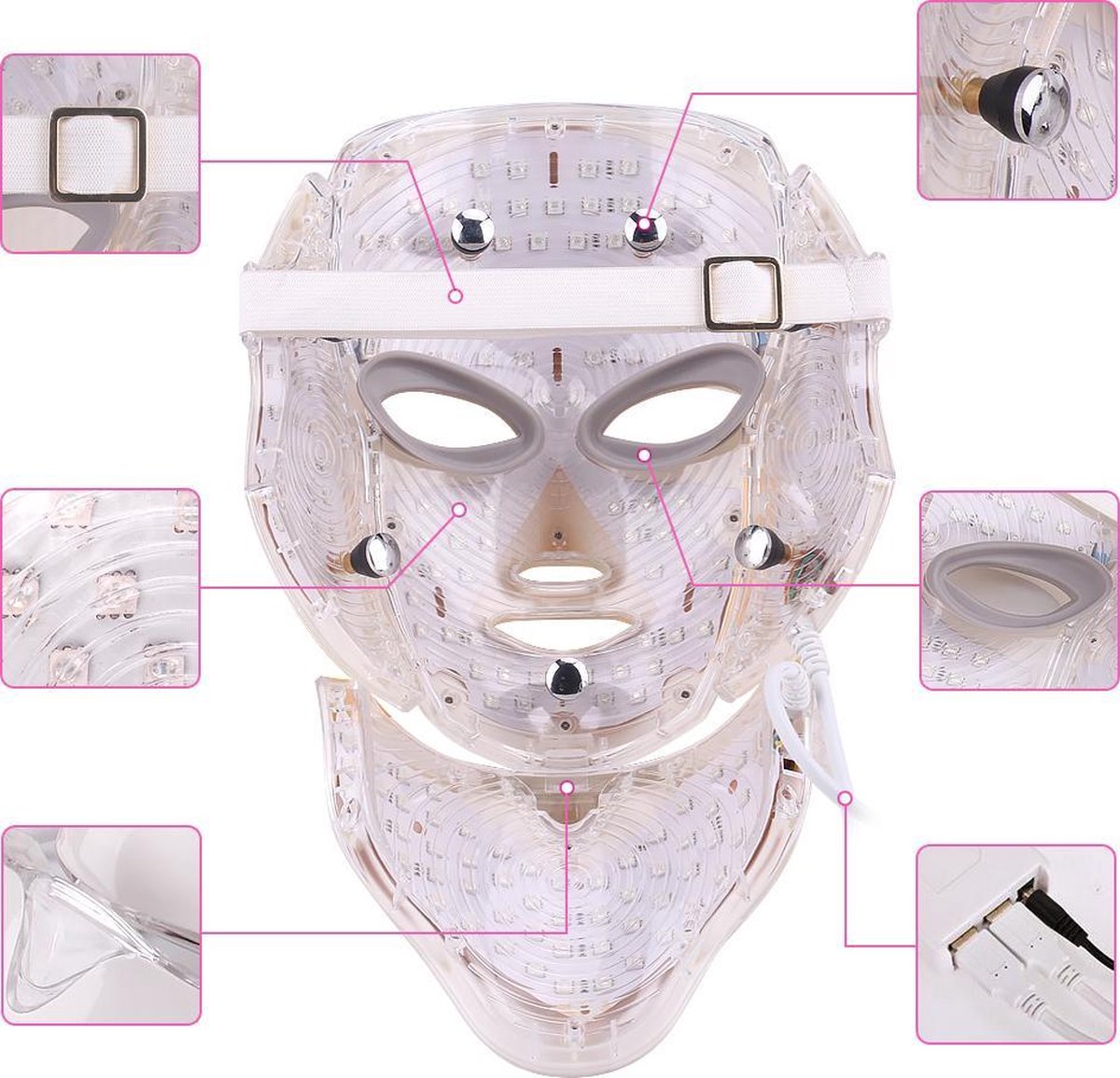 ProHealth - LED Gezichtsmasker - 7 soorten behandelingen - Gezichtsbehandeling