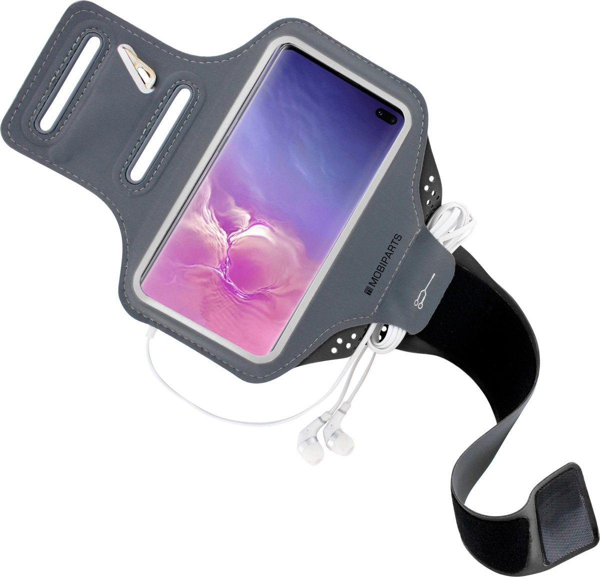 Mobiparts Comfort Fit Sport Armband Samsung Galaxy S10 Plus Zwart