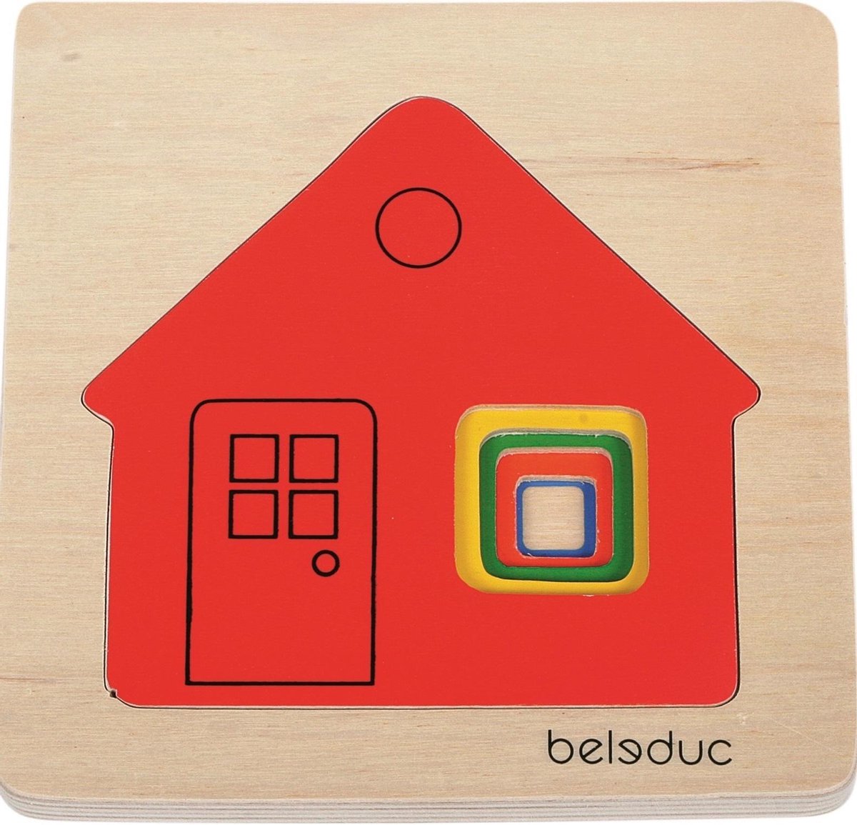 Beleduc Vormenpuzzel Huis 5-laags Junior Hout 5 Stukjes