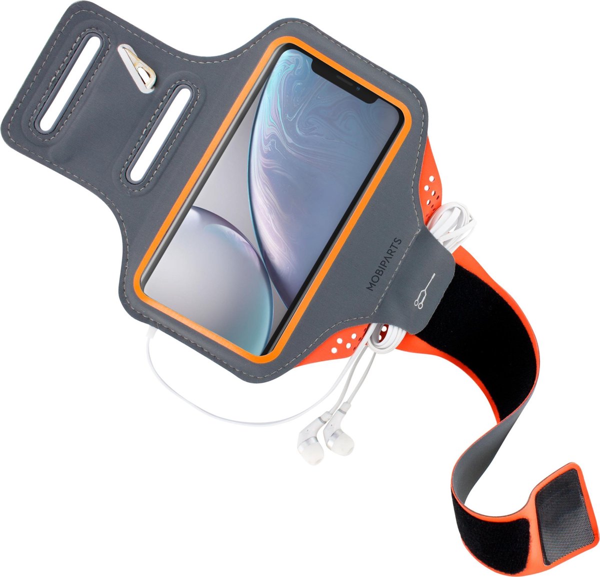 Mobiparts Comfort Fit Sport Armband Apple iPhone XR Neon Orange