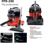 Numatic stofzuiger PPR 240-11 met kit AS0 Professional Rood/Zwart