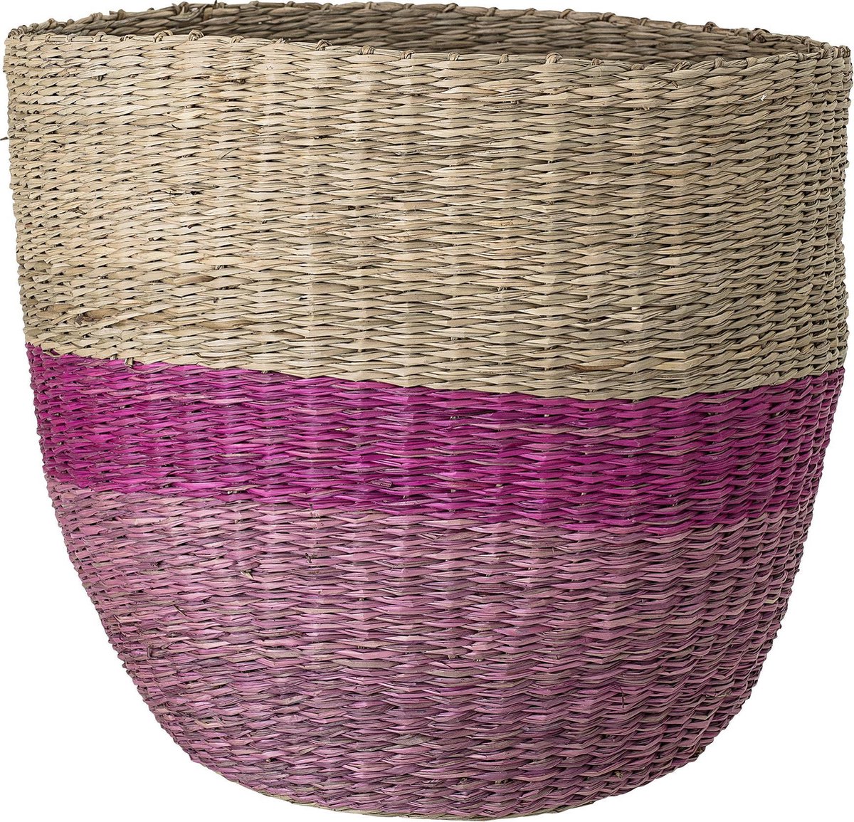 Bloomingville Mand naturel kleur met roze Ø33xH31 cm