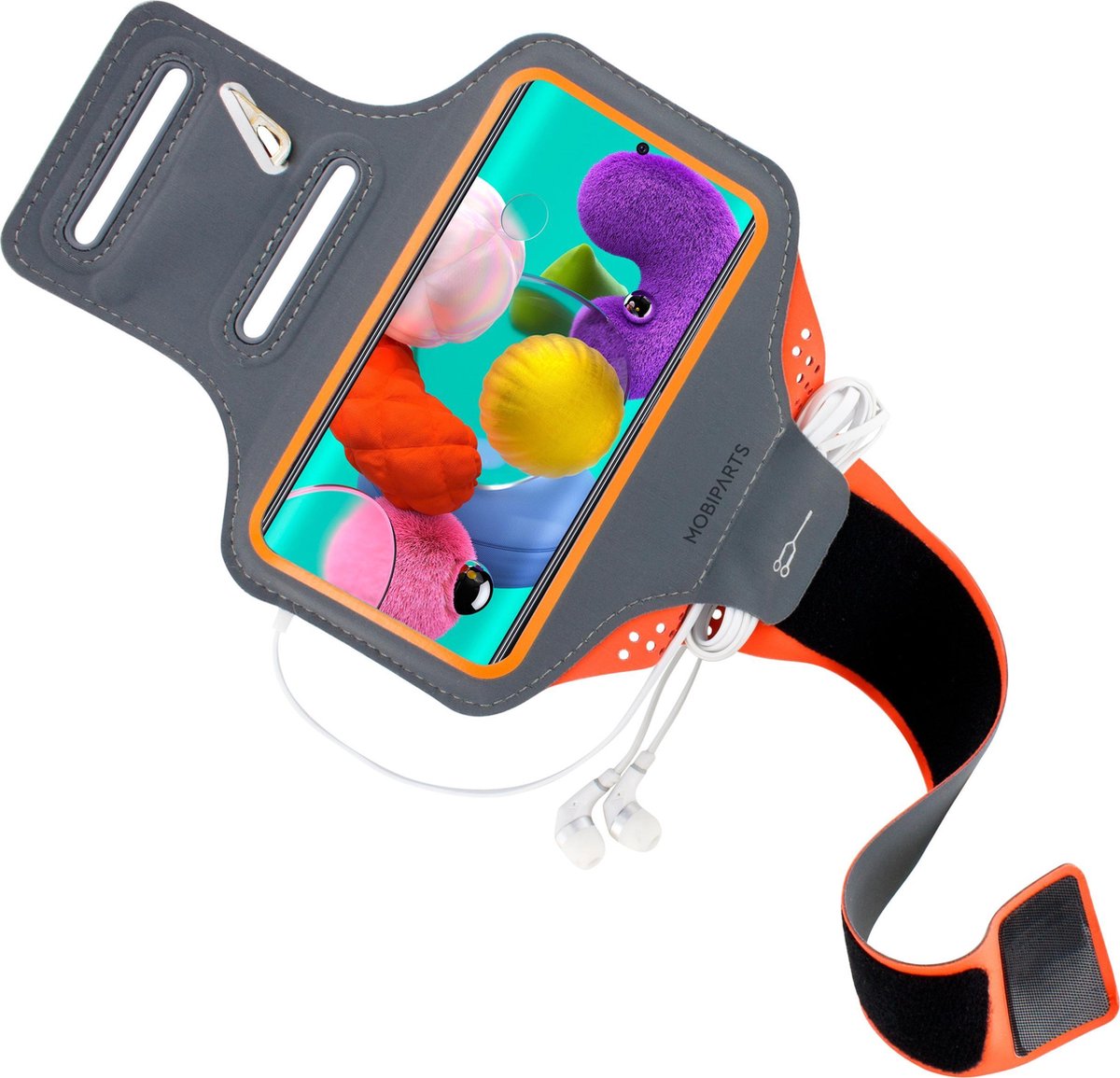 Mobiparts Comfort Fit Sport Armband Samsung Galaxy A51 Oranje