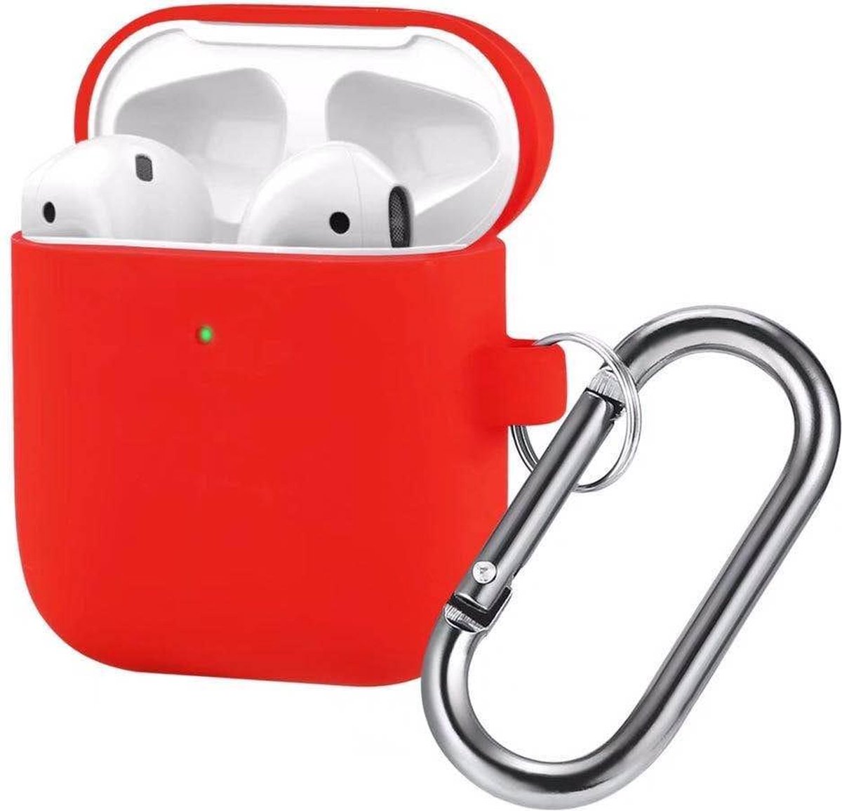 AirPods Hoesje - Siliconen Case - Airpods 1/2 Hoesje - Rood - Red