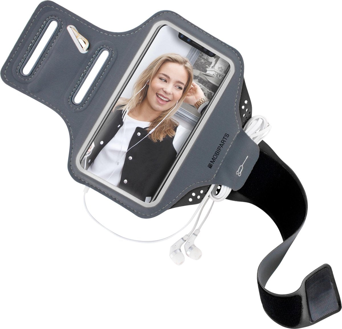 Mobiparts Comfort Fit Sport Armband Apple iPhone 11 Sporthoesje Zwart