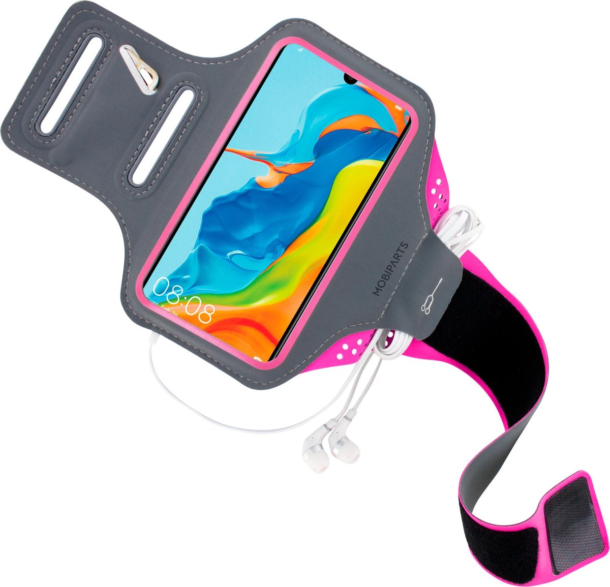 Mobiparts Comfort Fit Sport Armband Huawei P30 Lite Roze
