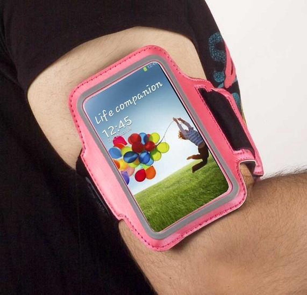 Sportband Case Hardloop Cover Hoesje Samsung Galaxy S4 Pink