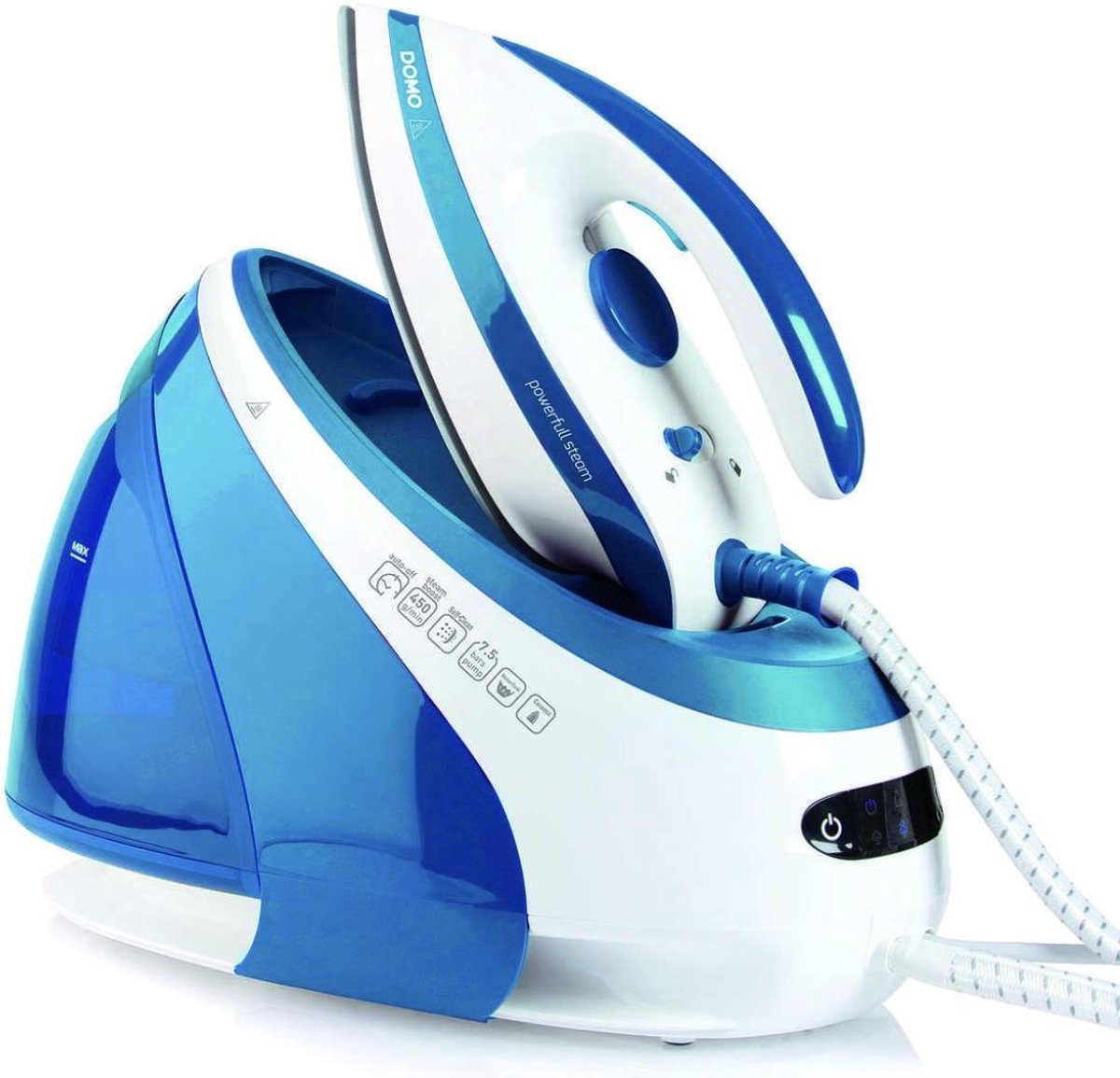 Domo - stoomgenerator- zelfreinigend- strijkijzer - 3000watt - antikalk- 250gr stoomdruk- 1.8 L