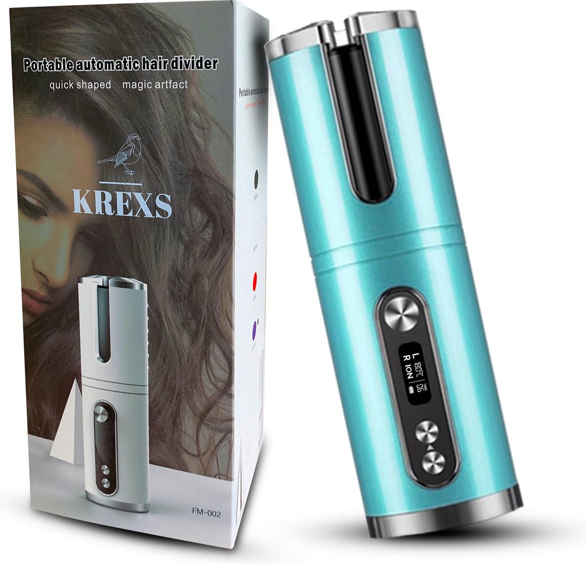Krexs - Automatische Krultang – Haarkruller - Hair Curler – Krullen - Golvenkrultang  – Wave Krultang - Groen
