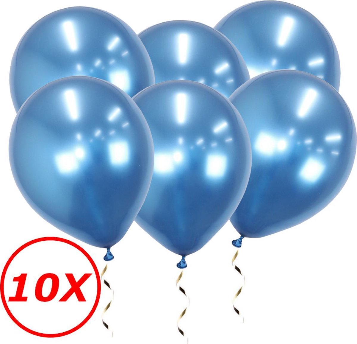 Blauwe Ballonnen Verjaardag Versiering Blauwe Helium Ballonnen Feest Versiering Gender Reveal Babyshower Chrome Blauw 10 Stuks